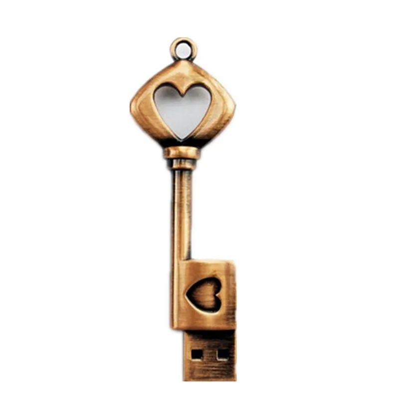 Usb флеш накопитель Творческий Медь Love Heart Shaped ГБ 4 8 16 32 64G 128G Pendrive Memory Flash Stick 256 U