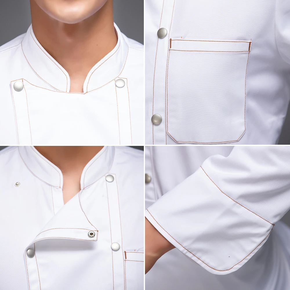 Новое поступление зимняя куртка для шеф повара с длинным рукавом пальто готовки