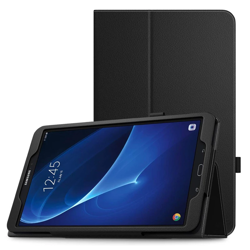 Черный Чехол для samsung Galaxy Tab A 10,1 Funda T580 T585, SM-T580, флип-чехол для планшета, кожаный смарт-чехол с магнитной подставкой - Цвет: Черный