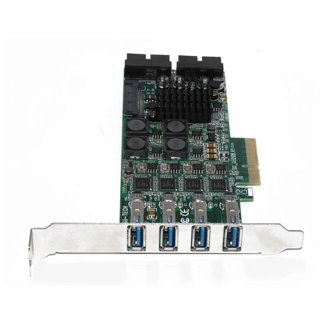 Плата расширения PCI Express PCI-E к USB 3 0 Raiser 8 портов контроллер независимая 4-канальная