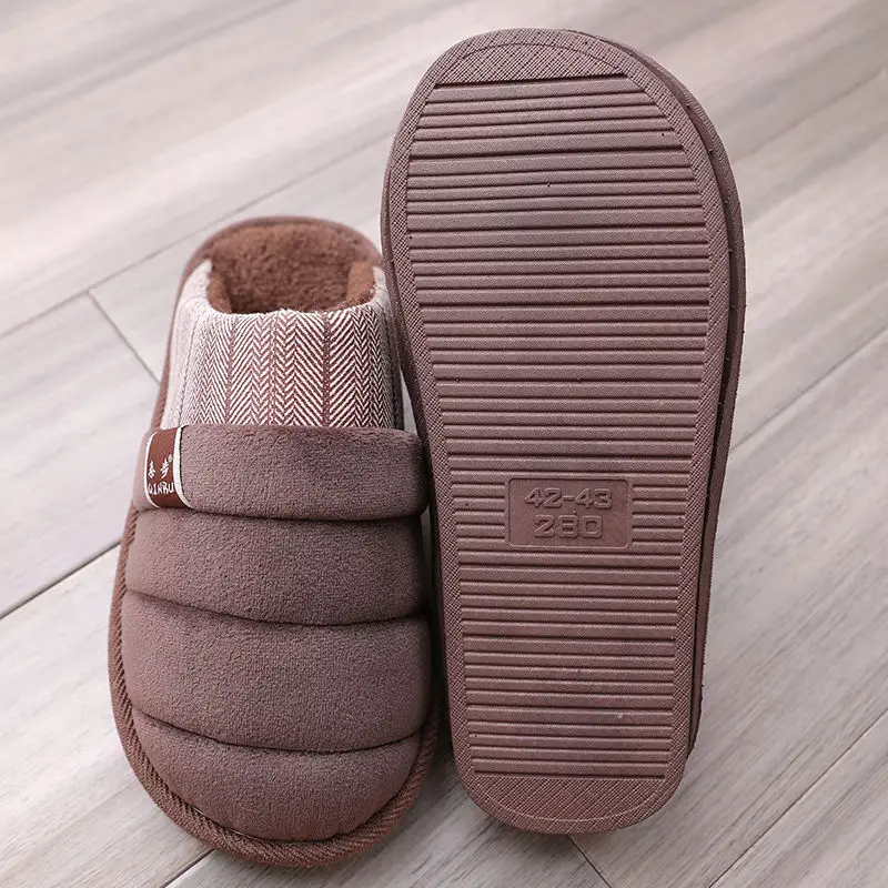 

Men Indoor Slippers Short Plush Winter Autumn Flat Shoes Male Home Bedroom Slides Gray Slip on Female House Floor Slipper Yeezy