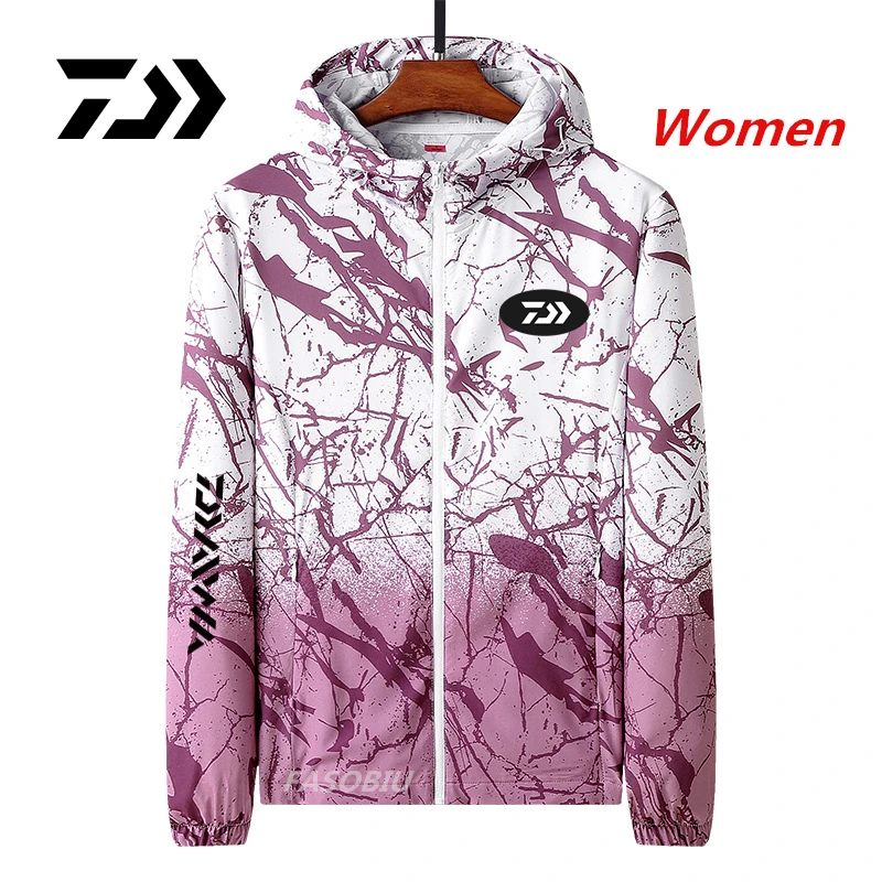 

Daiwa Outdoor Sun Protection Clothing Women's Spring Summer Fishing Clothes UV Protection Sports Windbreaker Thin Fishing Jacket