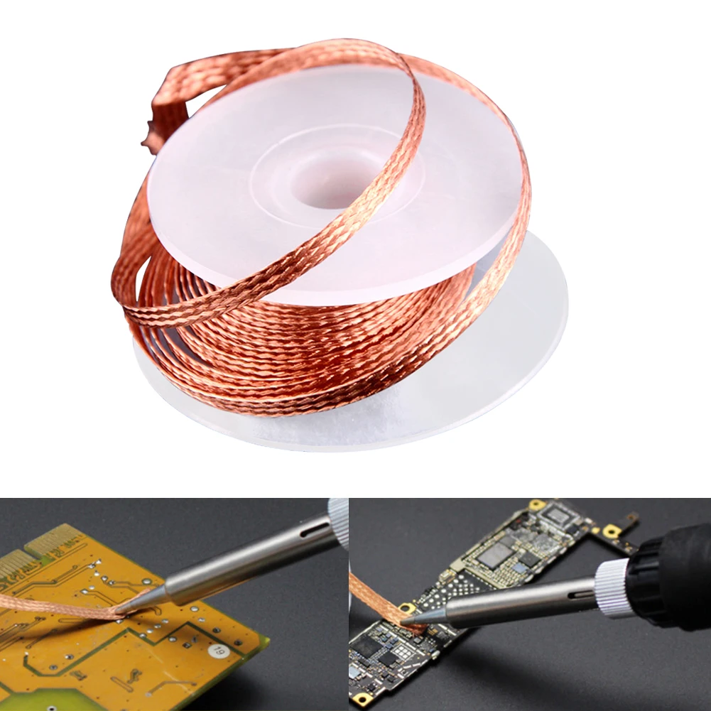 

Desoldering Wick Desoldering Wires Braid Welding Solder Wick Lead 1.5m Wire Lead Cord Flux Phone Computer Repair Toolb