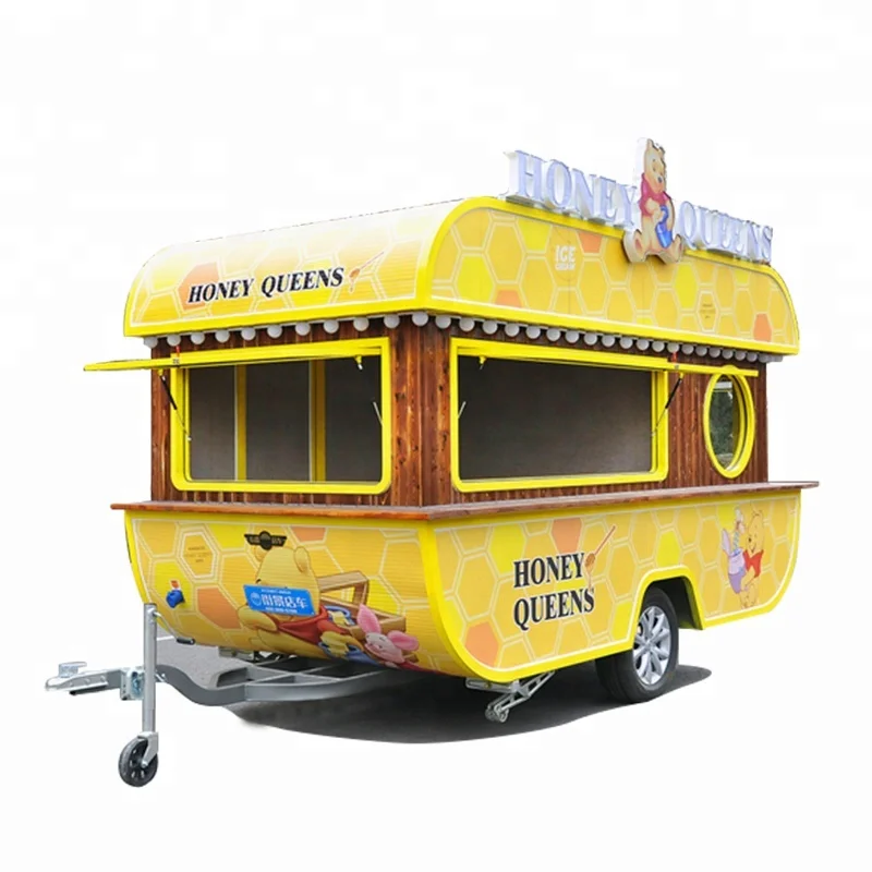 Винтаж Стиль Еда грузовик с прицепом мобильный Кухня ресторан быстрого для хот