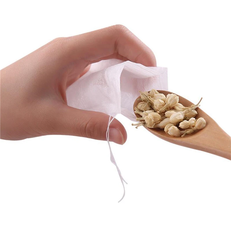 

100Pcs/Lot Teabags 9 x 7CM Empty Scented Tea Bag Disposable With String Heal Seal Filter Paper For Herb Loose Tea Bolsas de te