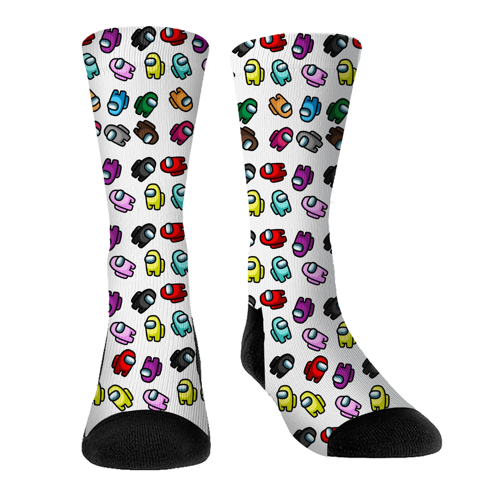 

2020 Among US Unisex Long Socks Stockings Knitted Adult Women Men Cosplay Polyester Printing Games Cartoon Prop Christmas Gift