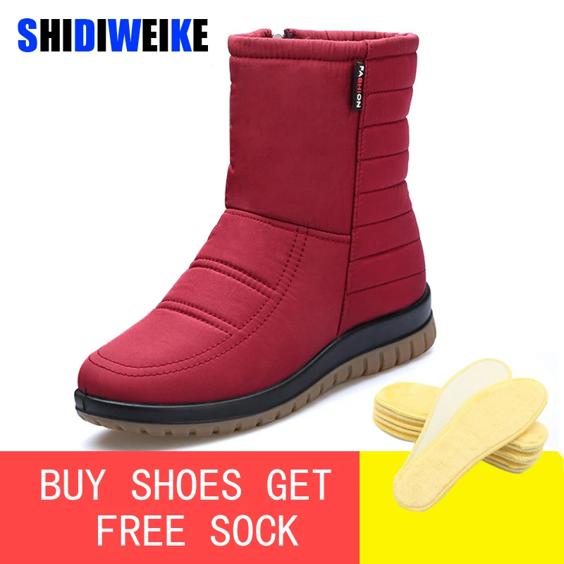 Зимние женские зимние ботинки Женские водонепроницаемые теплые ботильоны Обувь