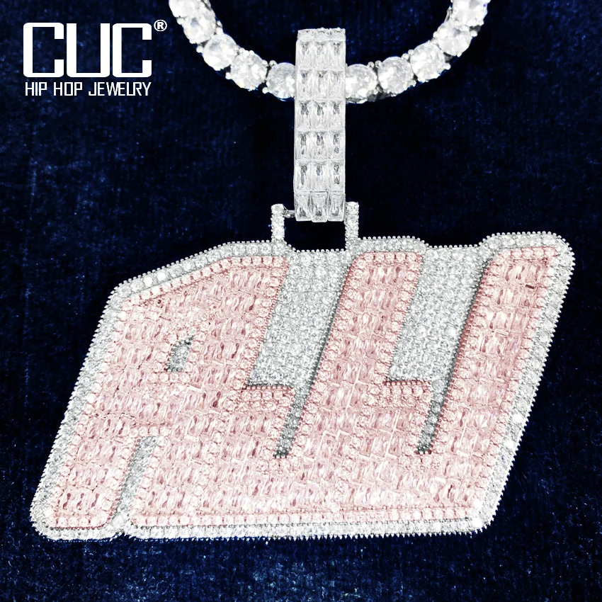 CUC Custom Letters Pendant For Men Women Make Number Name Necklace Chain With Ice Zircon Hip Hop Jewelry