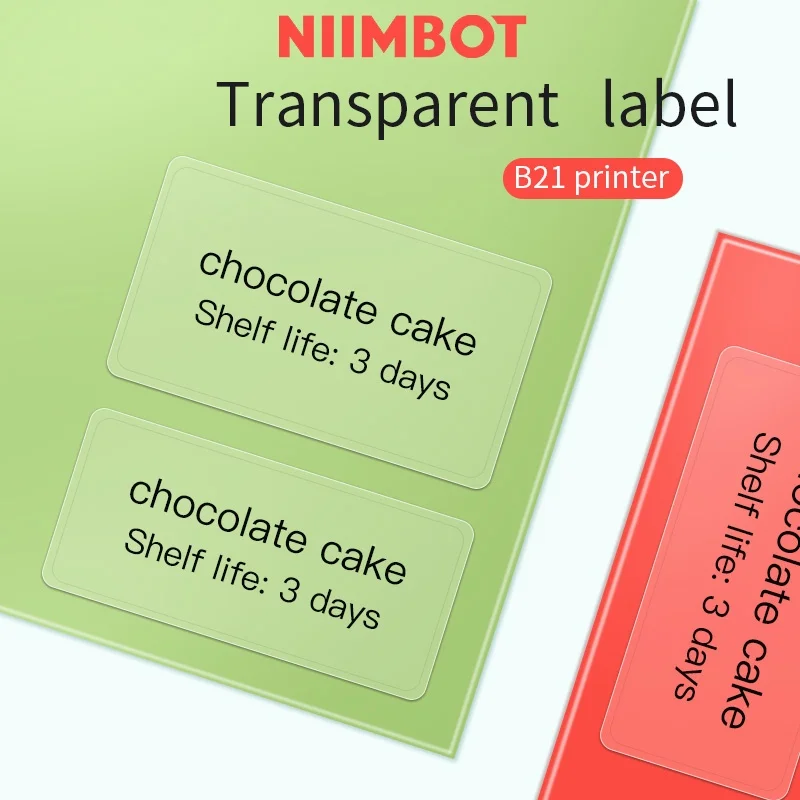 Niimbot B21 рулон бумаги для этикеток для принтера этикеток B21-прозрачная Водонепроницаемая наклейка с именем от AliExpress WW