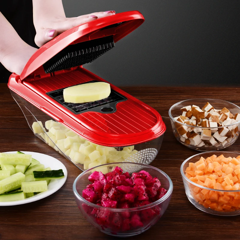 Migecon Модернизированный 7 лезвий мандолина слайсер ручной овощерезка салат