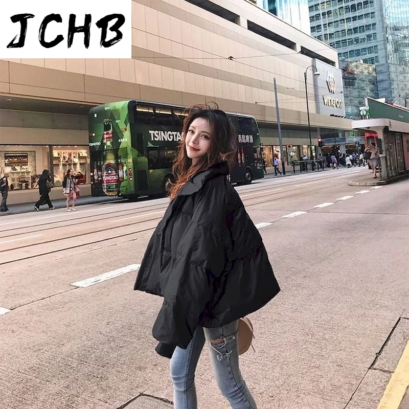 

2021 Bright Cotton Thicken Tops Jackets Winter Clothes Goth Woman Jacket Plus Size Clothing Hooded Couple Coat Korean Fashion