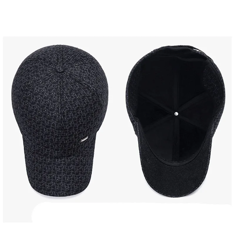 Мужская теплая бейсбольная кепка с клапаном fibonci шапка для мужчин среднего