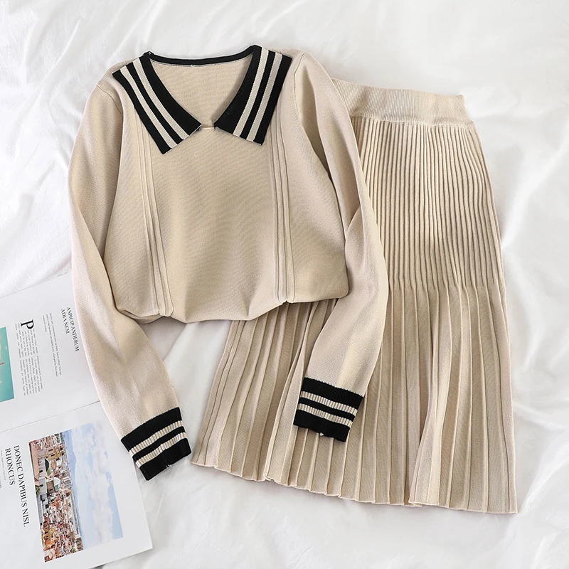 Женский свитер с длинными рукавами в стиле колледжа ретро темно синий