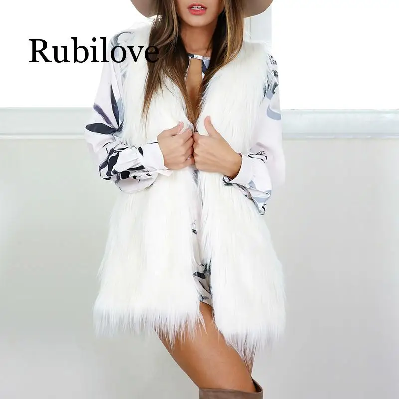 Зимний белый меховой жилет Женский Теплый кардиган верхняя одежда безрукавка