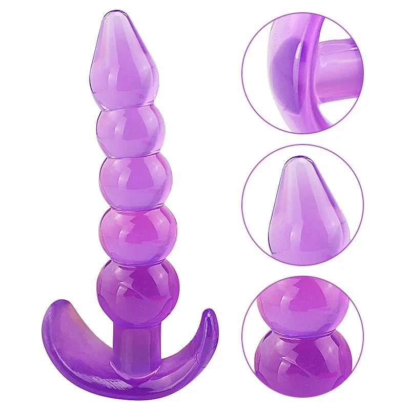 Силиконовые анальные бусины Анальная пробка массажер простаты оргазм