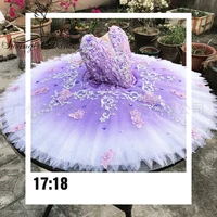 kids lilac fairy professional ballet tutu children yagp cometition ballet stage cosutmes pancake tutu bt4002