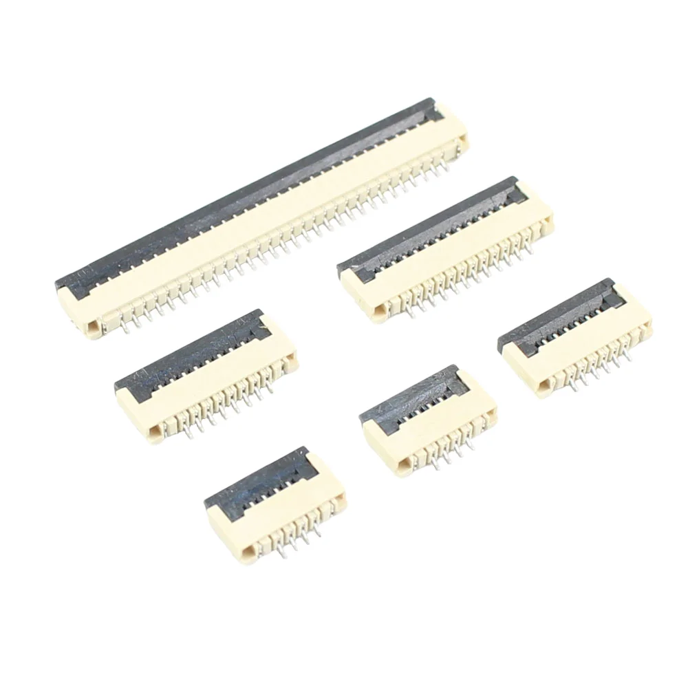 10 шт. FPC FFC 1 0 мм Шаг Кабельный разъем 4P 6P 8P 10P 12P 20P 24P 26P 30P флип плоское дно Контактное