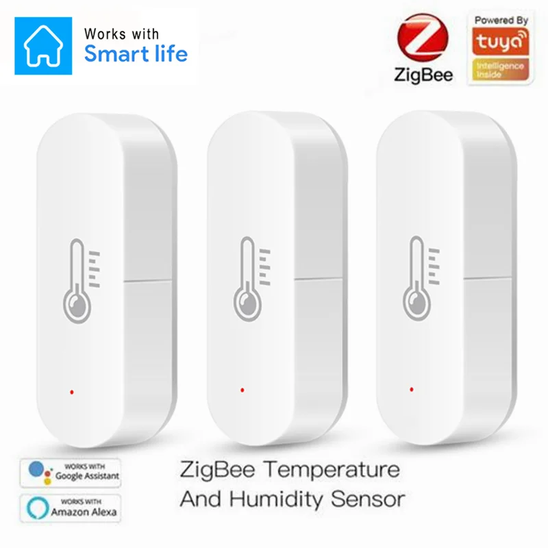 

Tuya ZigBee Smart Temperature & Humidity Sensor For Smart Home Var SmartLife Thermometer Works With Alexa Google Assistant