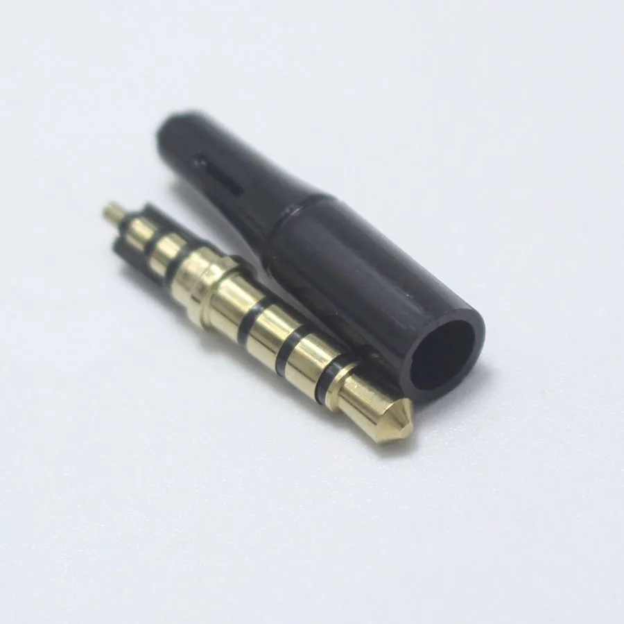 4 шт. 3 5 мм 3-полюсный 4-полюсный 5-полюсный стерео штекер 2 в 1 позолоченный микрофон