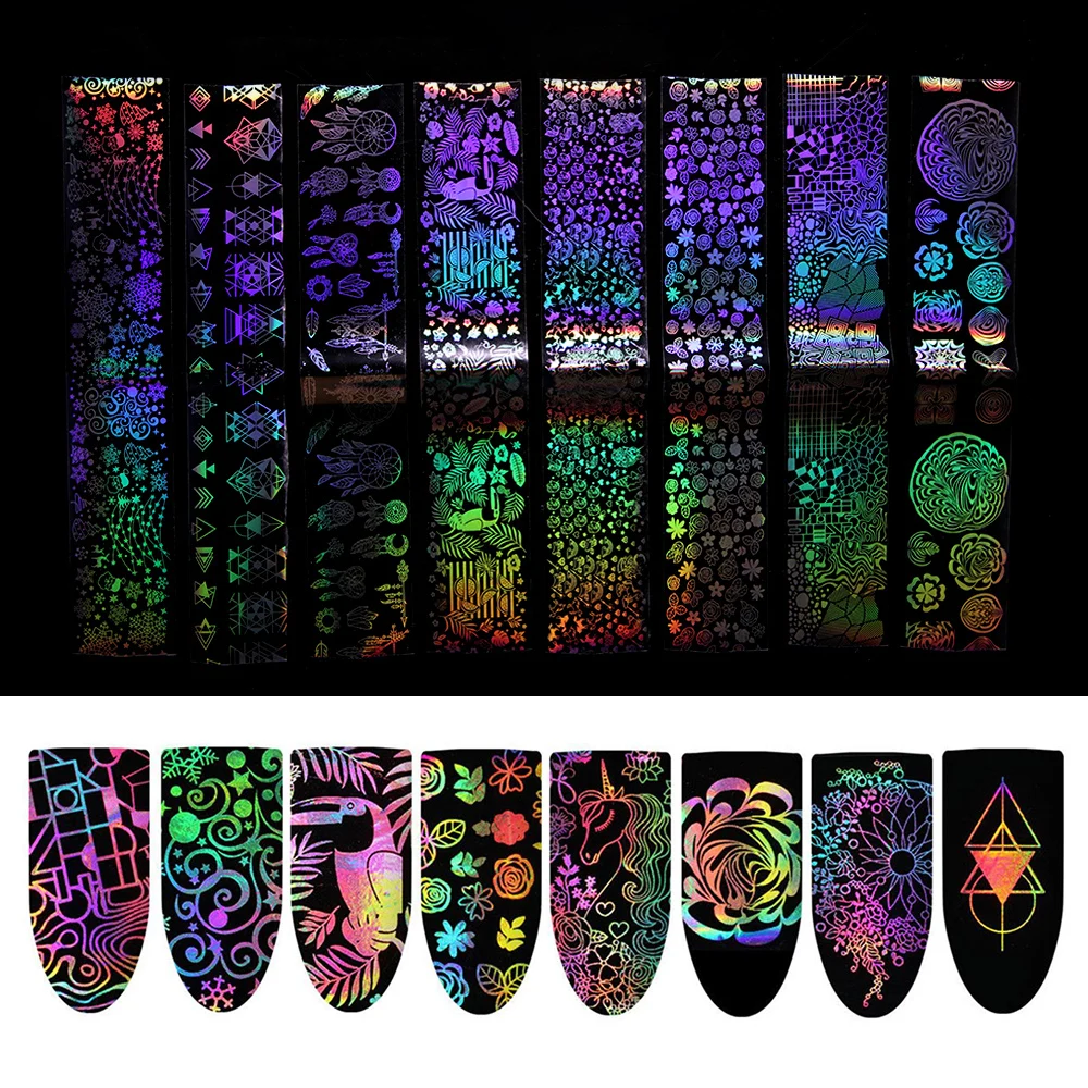 1 Набор Фольга для ногтей голографическая переводная наклейка из фольги звездное