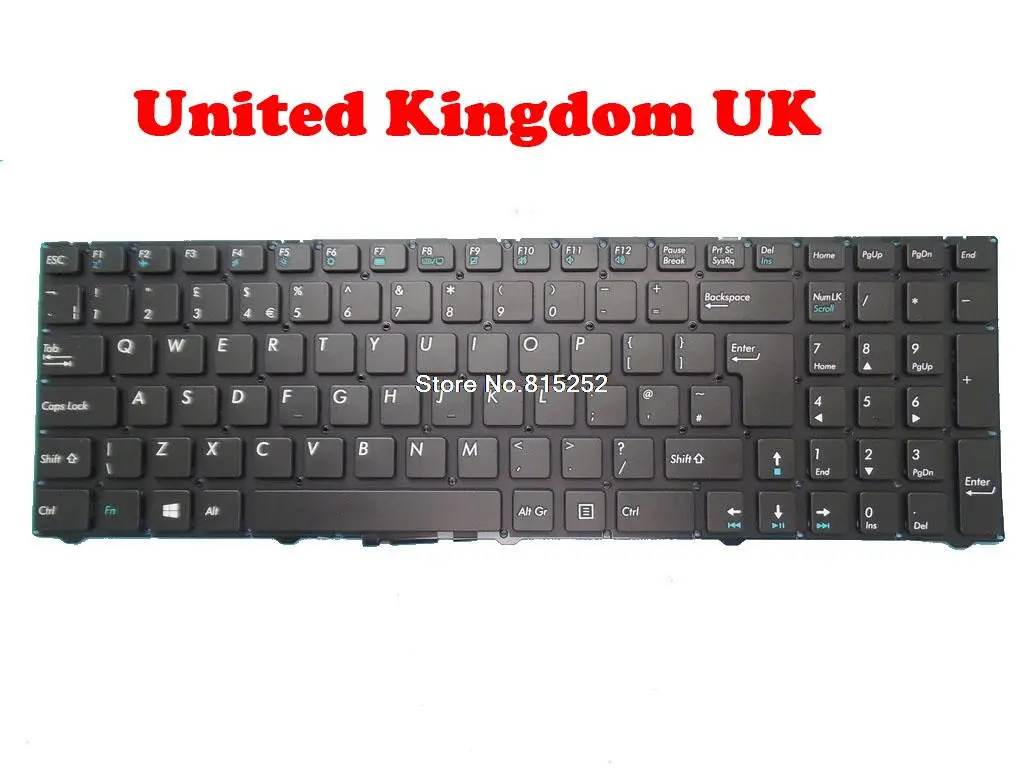Клавиатура для ноутбука Pegatron D15 MP-13A83US-5285 0KN0-1B1US12 MP-13A86GB-5285 0KN0-1B1UK12