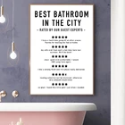 Забавные отзывы о ванной, холст с цитатами, принты и плакаты для ванной комнаты, Современная Минималистичная Настенная картина для гостиной, домашний декор