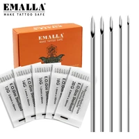 emalla 100pcs piercing needles 1214161820g disposable tattoo needles for nose ear lip nipple piercing tools tattoo supplies