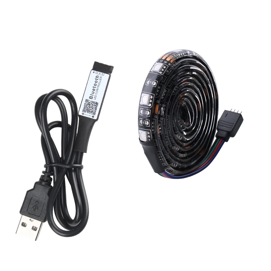 5 в RGB Светодиодная лента USB Bluetooth Водонепроницаемая SMD 5050 50 см м PC В светильник Rgb