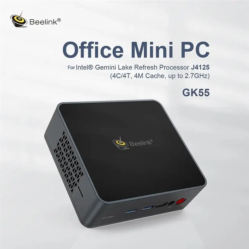 BEELINK GK55 мини ПК J4125 ЦП 8 + 128G 5 8G Wifi Bluetooth 4 0 Windows 10 4K 60 FPS HD дисплей умный для дома и