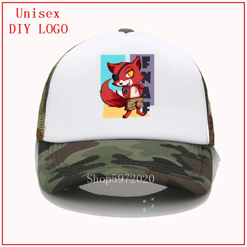 Мужская кепка с козырьком Foxy FNAF Freddy летняя для мужчин и женщин модная сетчатая