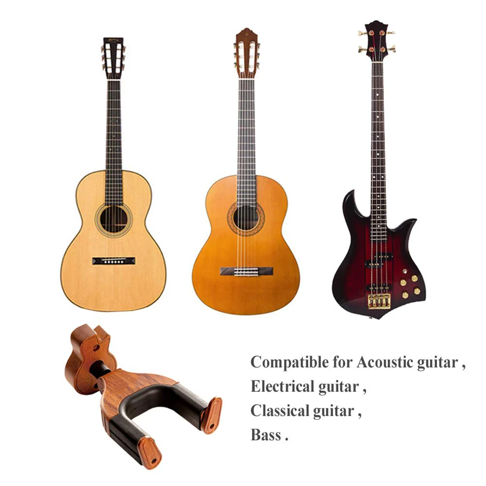 

Wooden Wall Mount Guitar Hanger Holder Hook Keeper Hanging Bracket TA