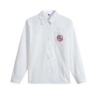 2021 new hot women jk uniform shirt blouse sweet student girl white shirt casual lapel collar short sleeve work school tops 2xl