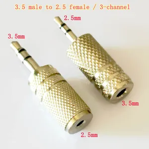 Аудиоадаптер с разъемом 3,5 мм на 2,5 мм, штекер 2,5 мм на гнездо 3,5 мм, разъем для кабеля Aux динамика, разъем для наушников 3,5