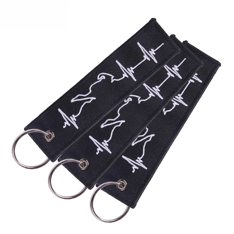 Брелок с вышивкой модный Байкерский брелок для мотоциклов и автомобилей