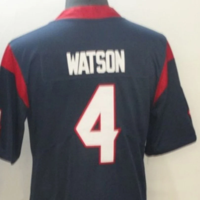 

American Stitch Watson 4 Blue Red And White Embroidery Texans Football Jersey For Mens S,M,L,XL,XXL,XXXL