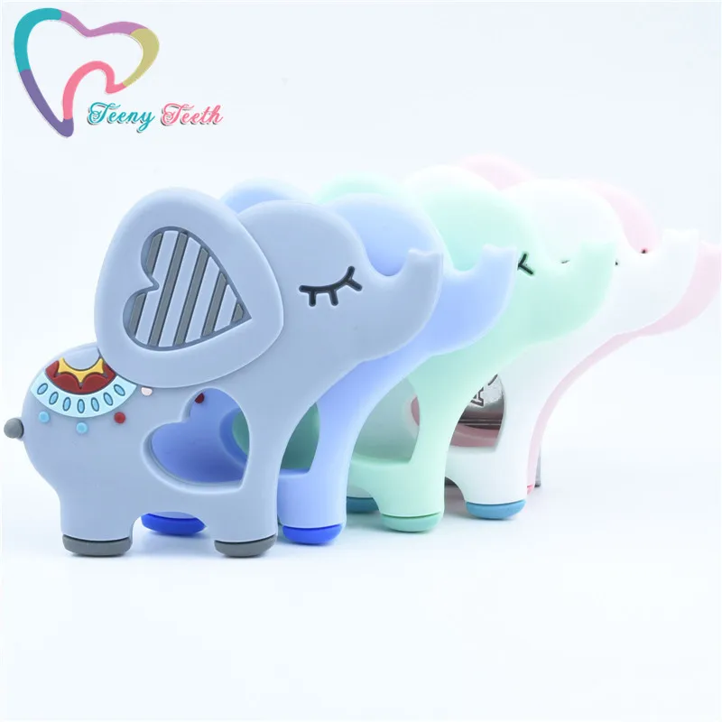 10 шт. Силиконовые Прорезыватели для зубов|elephant teether|silicone elephant teetherbaby pendant |