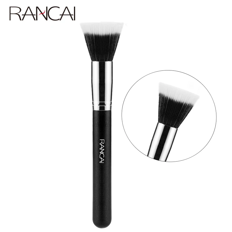 RANCAI 1 шт. кисть для пудры полный размер ухода за кожей черный Duo Fiber Stippling Brush