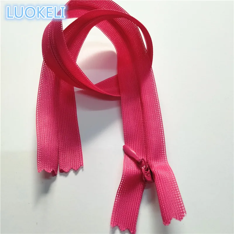 rose red 30 см(12 дюймов) 10 штук 3# шелк скрытая молния пользовательский процесс шитья многоцветная опционально - Цвет: rose red
