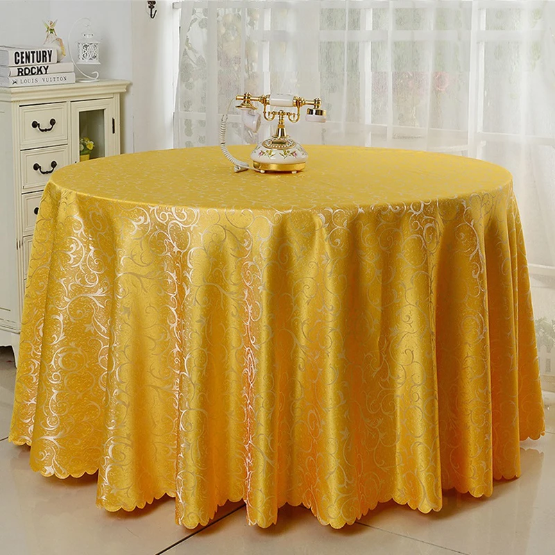 jacquard round wedding table cloth damask pattern table cover decoration hotel restaurant party show luxury style free global shipping