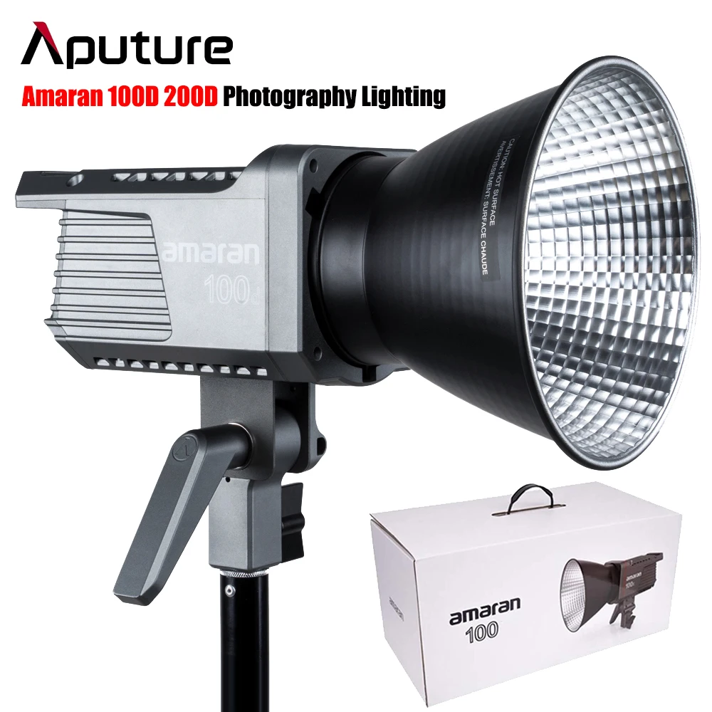 

Aputure Amaran 100D 200D светодиодный светильник для видеосъемки 130 Вт CRI 95 + TLCI 96 + совместим с Bluetooth управление через приложение источник питания посто...