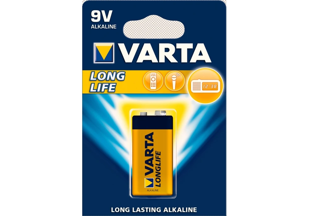 Элемент питания VARTA 6LR61 LONGLIFE 9V (1 бл)|Батарейки| |