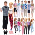 20 предметовлот аксессуары для куклы Барби Одежда для Кена повседневный костюм со штанами футболка жилет обувь для парень Барби кукольная одежда
