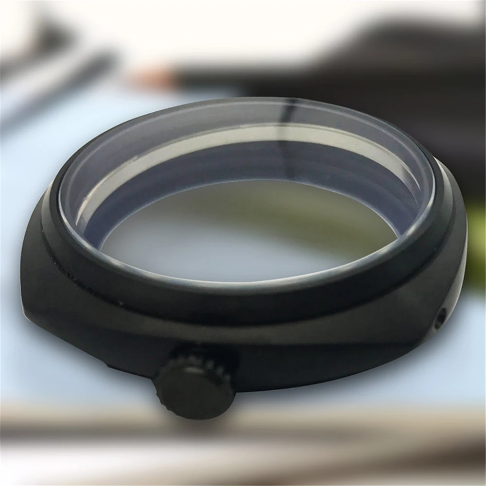 

Replacement 47mm Black Brushed Stainless Steel Watch Case for ETA6497 ETA6498 Movement P47-9 Fixing Accessories