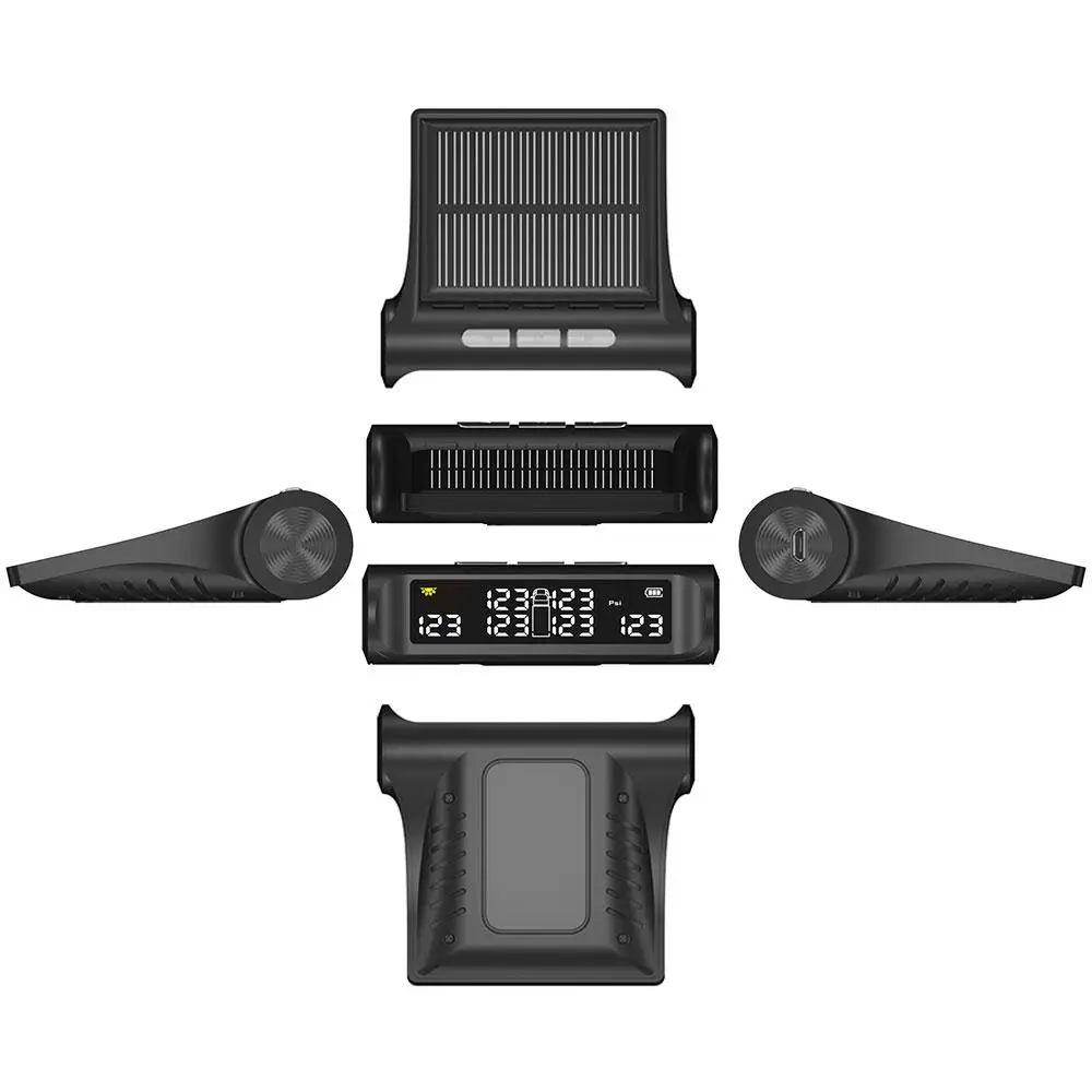 433 92 МГц TPMS USB Солнечная зарядная панель Автомобильная сигнализация давления в