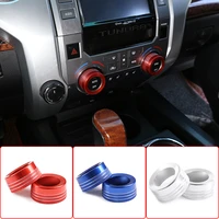 car aluminum alloy air conditioning knob decorative cover ring adjust trim cover for toyota tundra 2014 2021 auto accessories