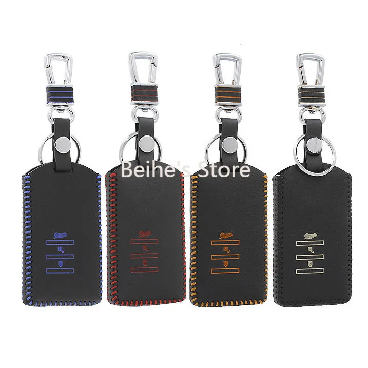 

Brand New High quality Genuine Leather Remote Control Car Key Case wallet Bag Cover For Luxgen 7