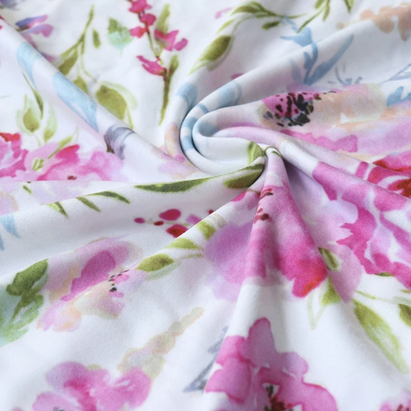 

Newborn Baby Receiving Blanket Headband Set Floral Swaddle Wrap Hair Accessories