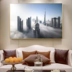 Горизонт Дубаи центр города холст художественные принты Дубай городской пейзаж плакаты и принты картины на холсте для спальни куадро Декор
