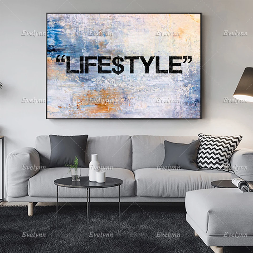 

Modern "Lifestyle" Quotes Poster Hd Print Modular Pictures Inspirational Canvas Painting Wall Art Office Living Room Home Decor