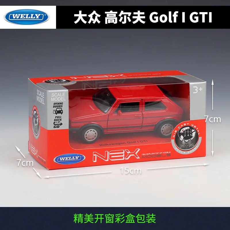 Металлическая литая модель автомобиля WELLY 1:36 Volkswagen Golf I GTI из сплава для